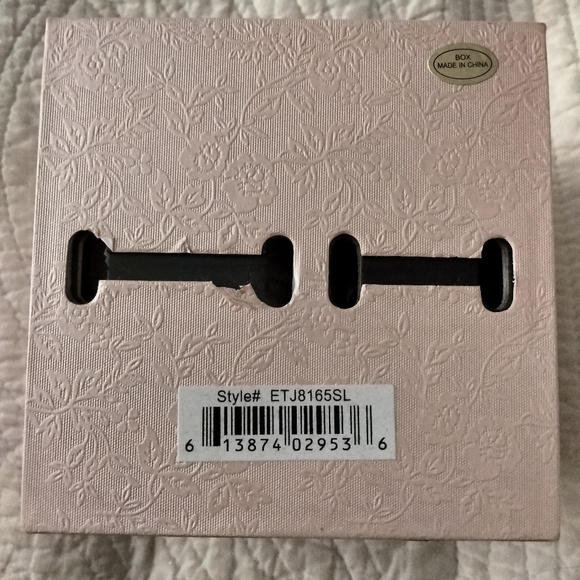 Ellen Tracy Silver Watch, Necklace and Earrings Jewelry Set - Picture 3 of 12